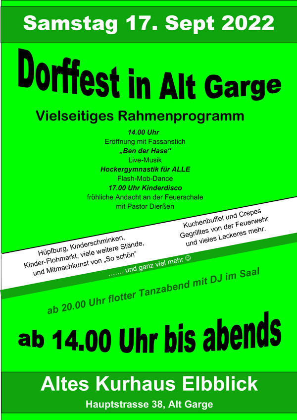 Dorffest in Alt Garge 2022